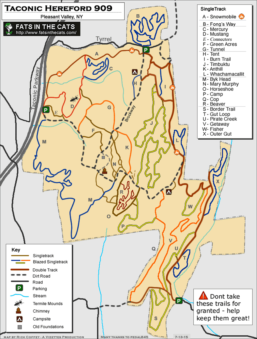 Taconic Hereford 909 Trail Map