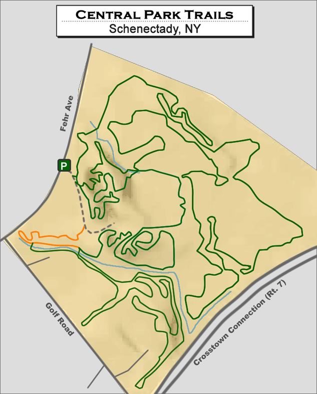 Schenectady Central Park Trail Map
