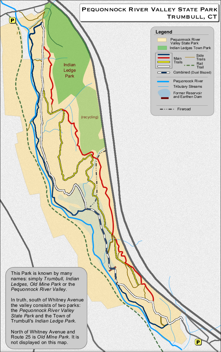 Pequonnock Valley Trail Map - Simple