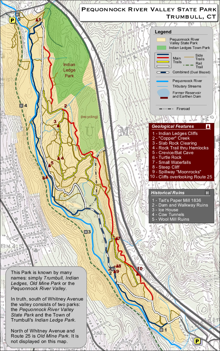 Pequonnock Valley Trail Map -Topo
