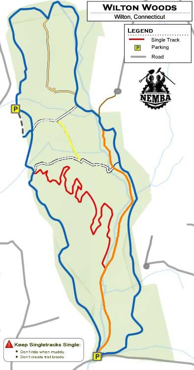 Wilton Woods Trail Map
