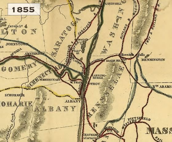1855 Railroad map