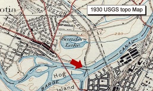 Burr Bridge 1930 Topo